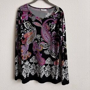 Susan Graver Long Sleeve Blouse
